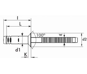REMACHE G-BRA BRALO INOX / INOX CABEZA AVELLANADA